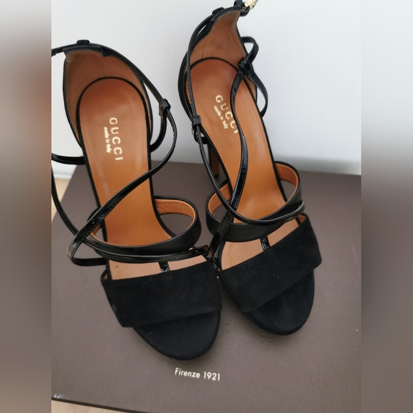 PRICE DROP Gucci Black Vern Crystal Nero Size 34.50 - Picture 2 of 5